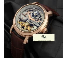 HK830 VACHERON CONSTANTINE SKELETON KAVHERENGİ KORDON